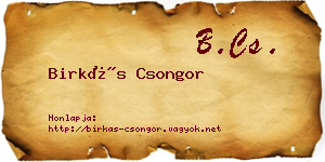 Birkás Csongor névjegykártya