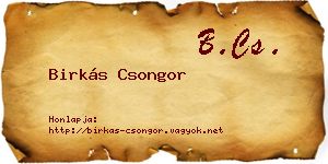 Birkás Csongor névjegykártya