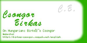 csongor birkas business card